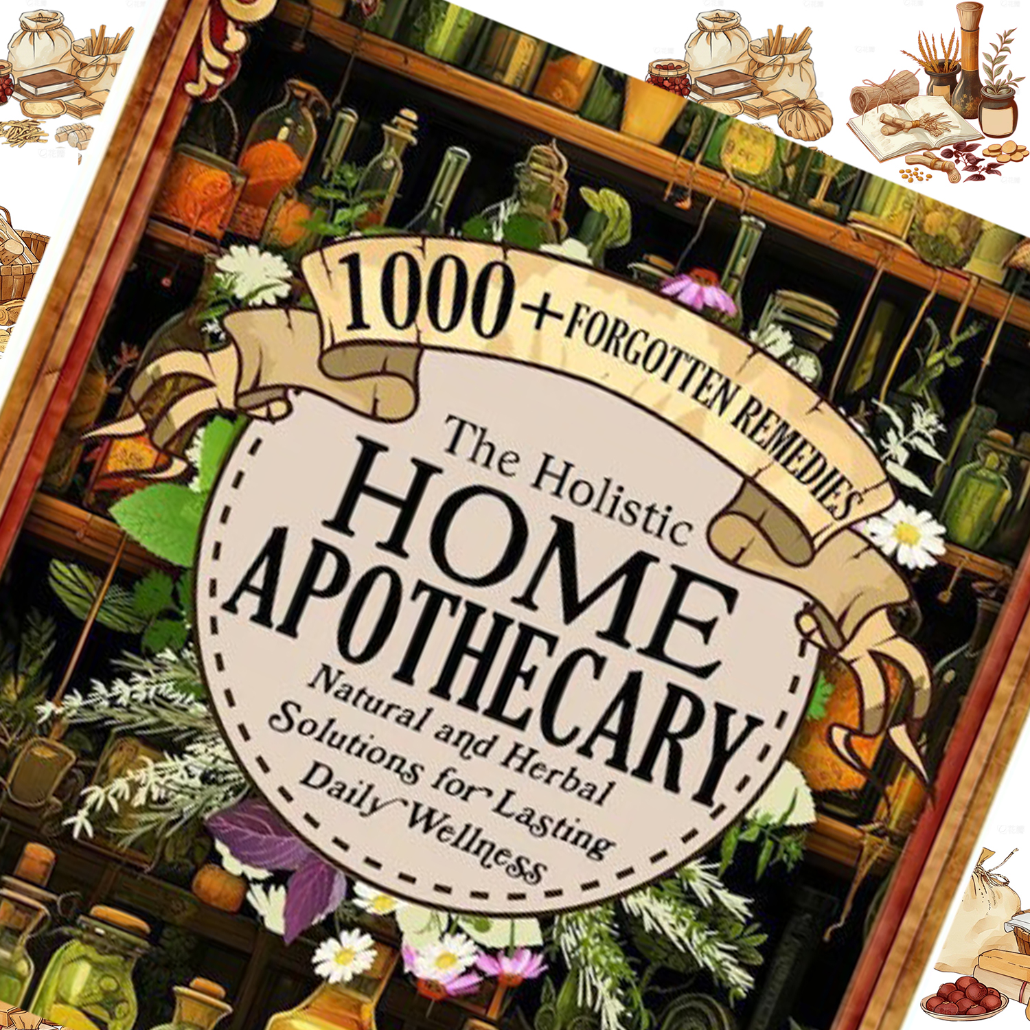 Herbal Wellness Recipes - 1000+ Forgotten Apothecary Recipes Remedies Book,