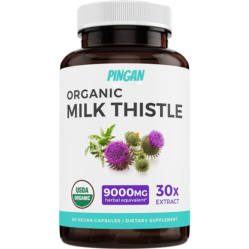 Milk Thistle Silymarin - Organic Milk Thistle Capsules -80% Silymarin