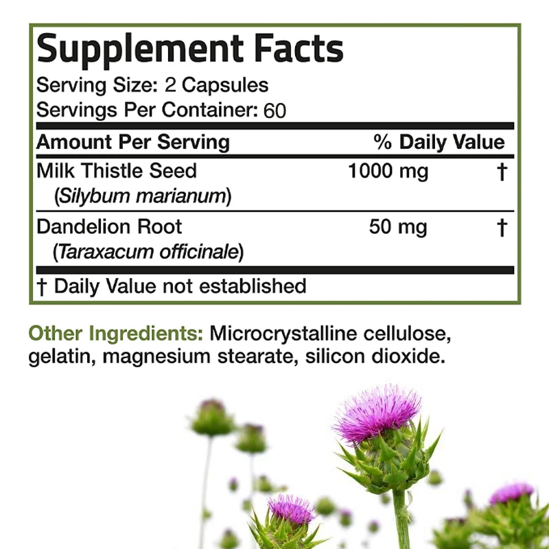 Natural Milk Thistle Supplemen – обзор и цена Milk Thistle Silymarin