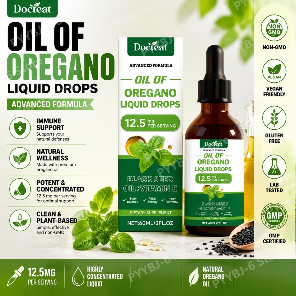 Oregano Oil Liquid Drops 60ml  – обзор и цена Herbal Wellness For You